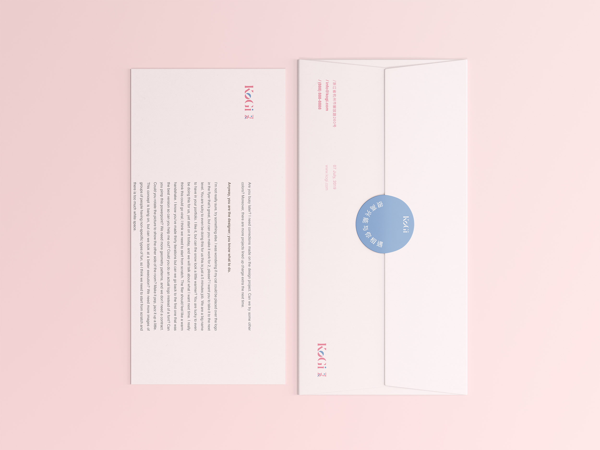 Envelope and Letter